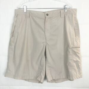 Columbia Mens Shorts Size 38 Beige Khaki Summer Casual Travel Beachy Breathable